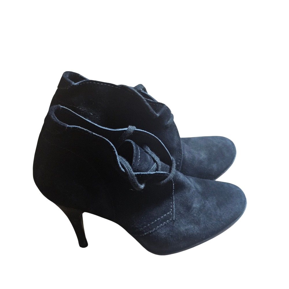 Pedro Garcia Suede Lace Up Ankle Boots Stiletto Heel 39 US 9 Quiet Luxury